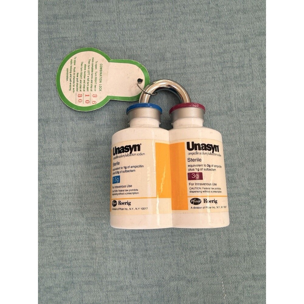 Rare Promotional Pharmaceutical Item Unasyn Pfizer Rare Combo Lock Pharma Design